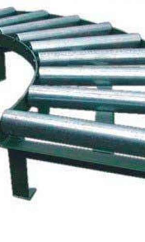 Transportador de roletes em curva Transportador de roletes em curva